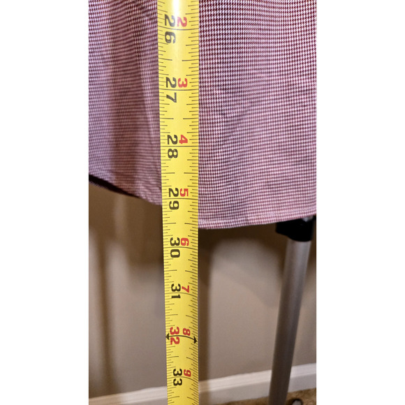 Columbia Mens Long Sleeve Button Up Red Hounds Toothprint XL - Picture 6 of 8